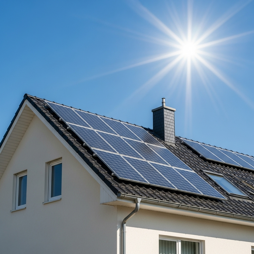 Maison équipée de panneaux solaires à La Rochelle